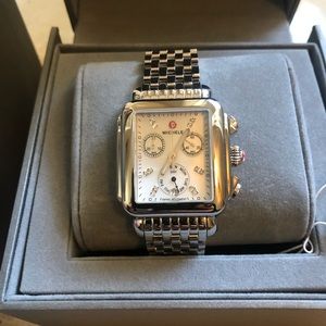 Michele  Deco Diamond Dial Watch MWW06P000014